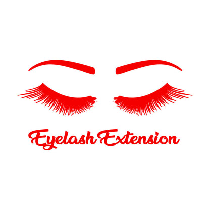 Engraving Stickers Women Beautiful Eyes Eyelashes Beauty Salon Glass Stickers