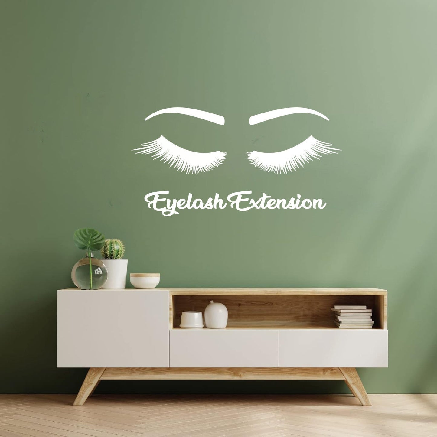 Engraving Stickers Women Beautiful Eyes Eyelashes Beauty Salon Glass Stickers