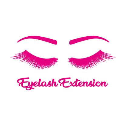 Engraving Stickers Women Beautiful Eyes Eyelashes Beauty Salon Glass Stickers