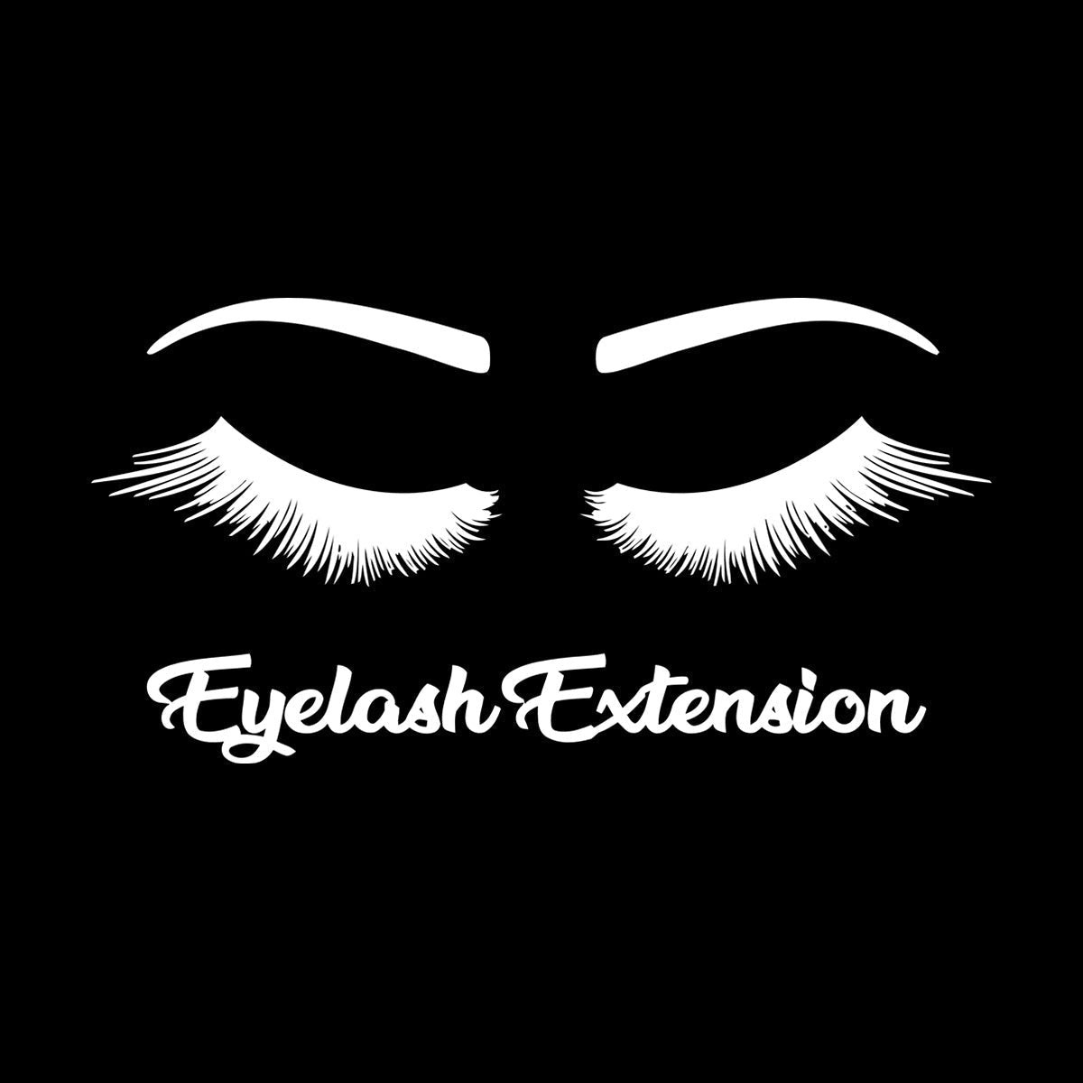 Engraving Stickers Women Beautiful Eyes Eyelashes Beauty Salon Glass Stickers