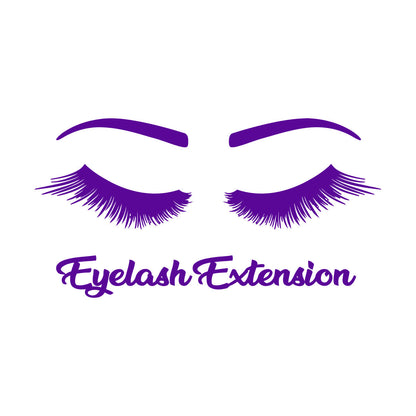 Engraving Stickers Women Beautiful Eyes Eyelashes Beauty Salon Glass Stickers