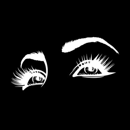 Lettering Decals Eyes Girl Beauty Face Store Decoration