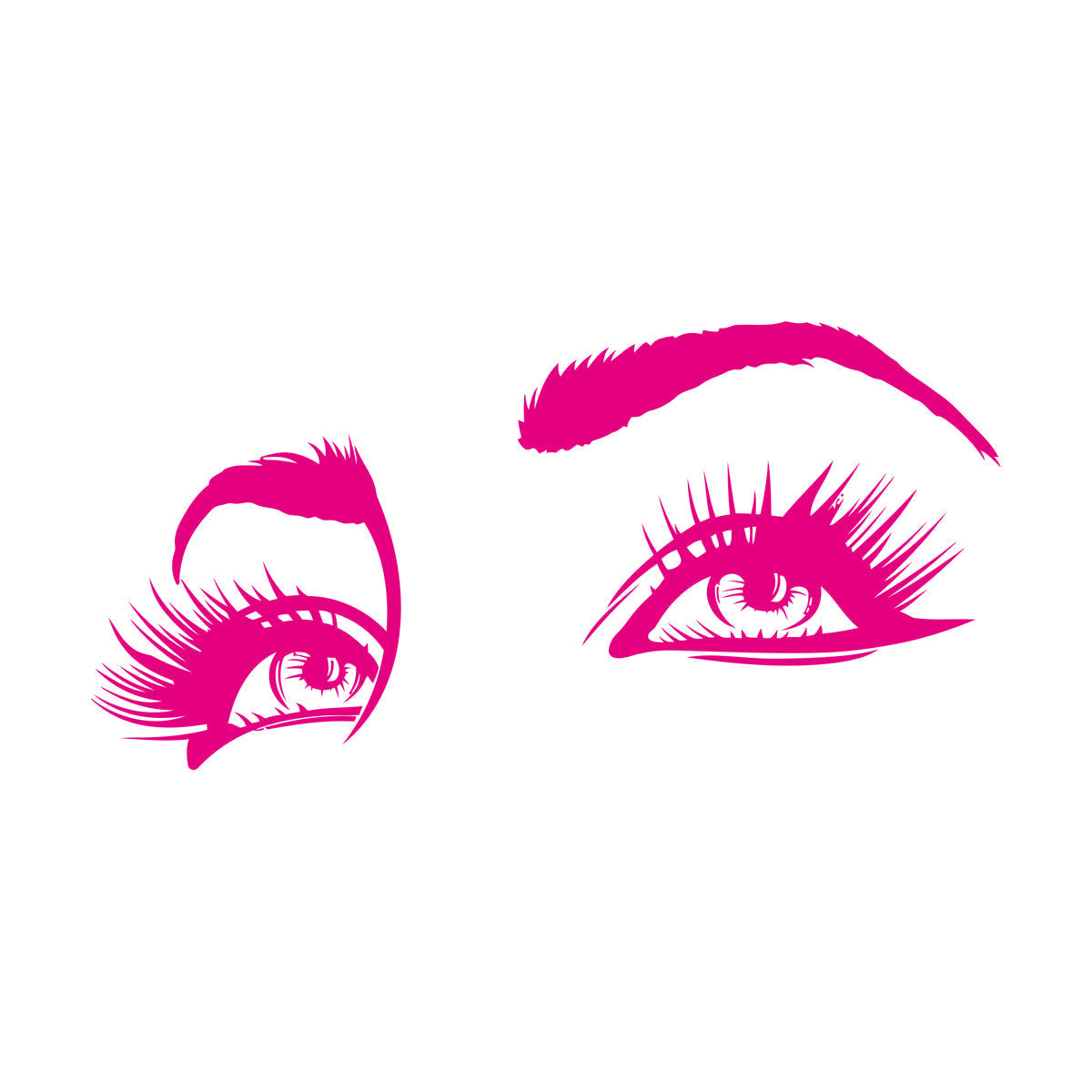 Lettering Decals Eyes Girl Beauty Face Store Decoration