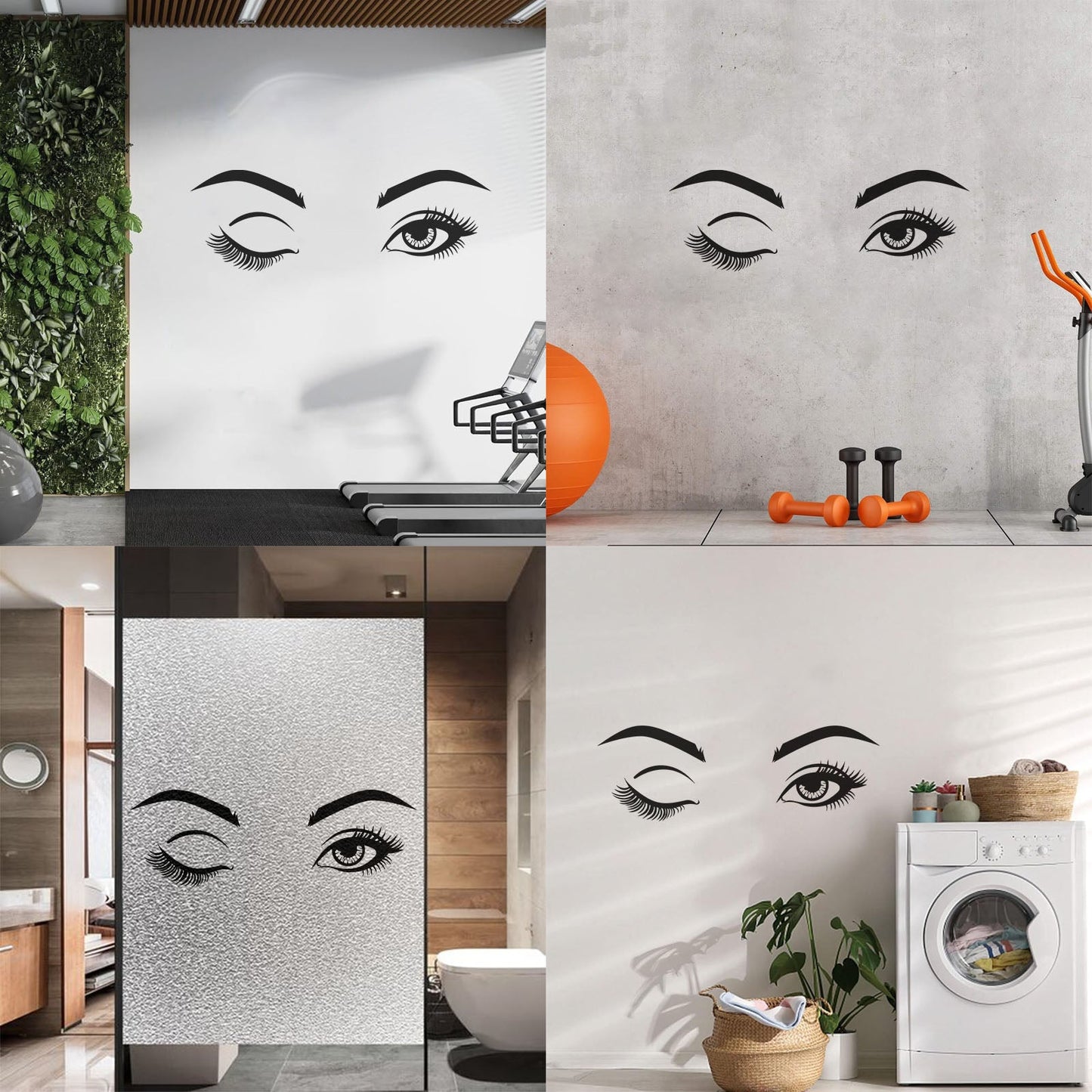 Wall Decals Pvc Eyes Girl Beauty Studio Eyebrow Tattoo Culture