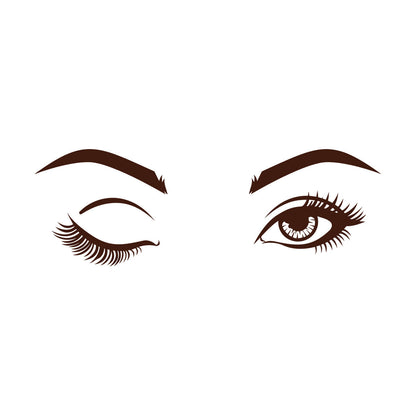Wall Decals Pvc Eyes Girl Beauty Studio Eyebrow Tattoo Culture