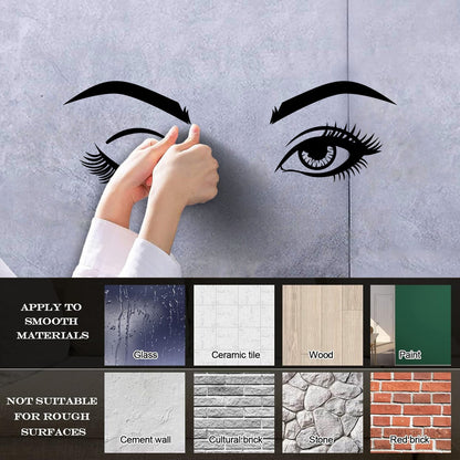 Wall Decals Pvc Eyes Girl Beauty Studio Eyebrow Tattoo Culture