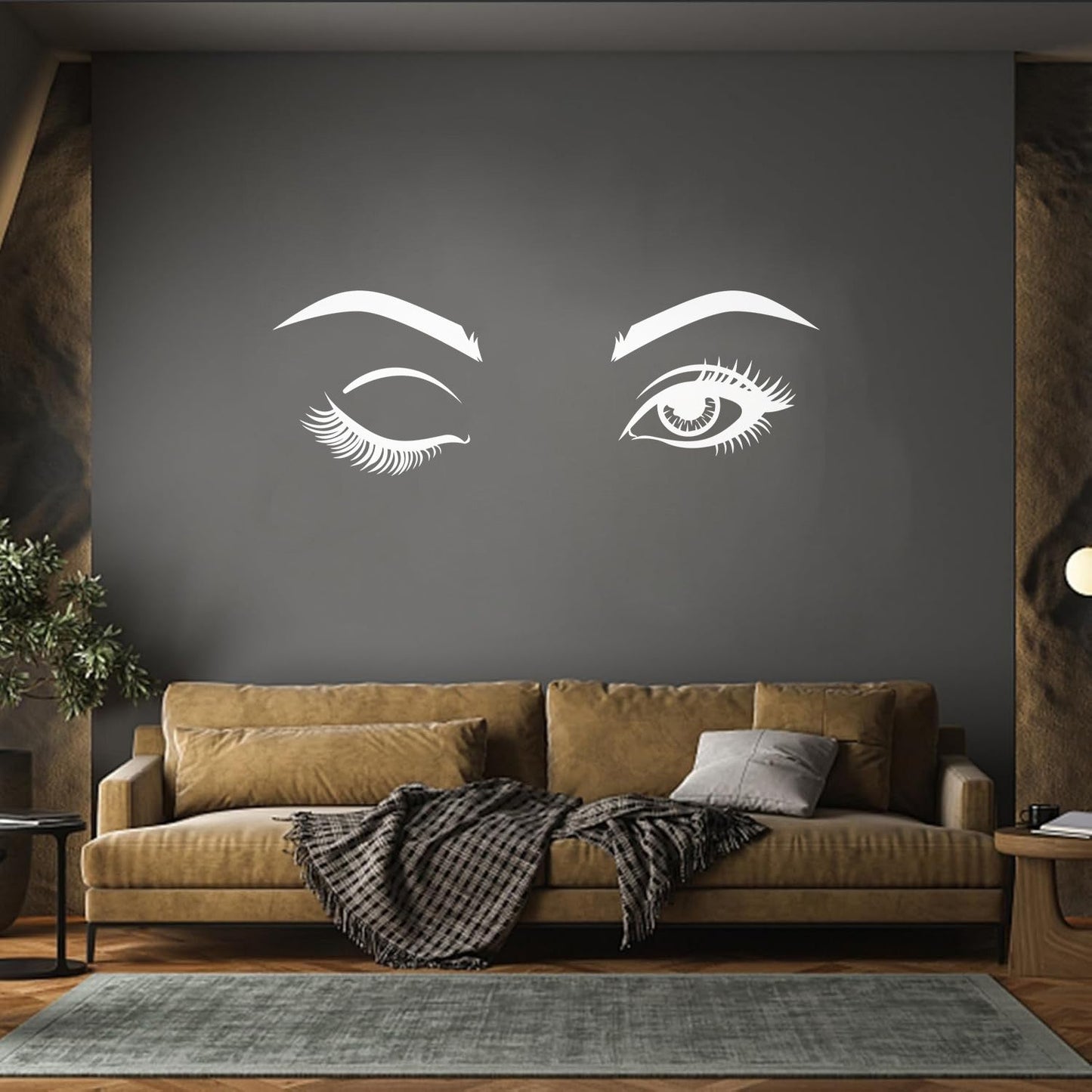 Wall Decals Pvc Eyes Girl Beauty Studio Eyebrow Tattoo Culture