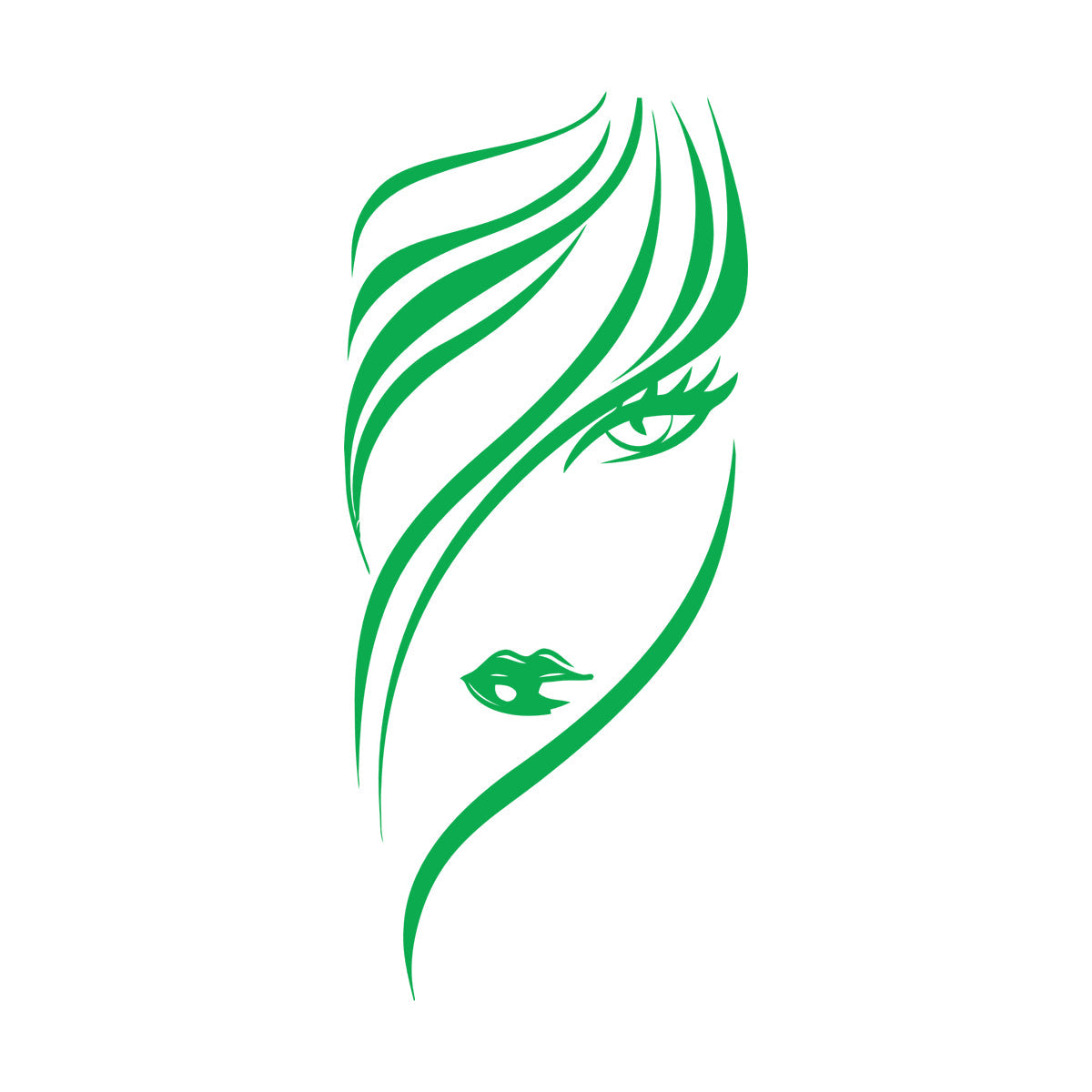 Lettering Stickers Appeal Girl With Cute Eyes And Hair Removable Without Leaving Glue