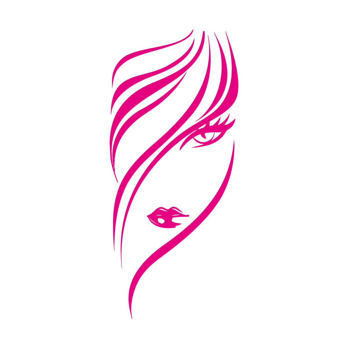 Lettering Stickers Appeal Girl With Cute Eyes And Hair Removable Without Leaving Glue