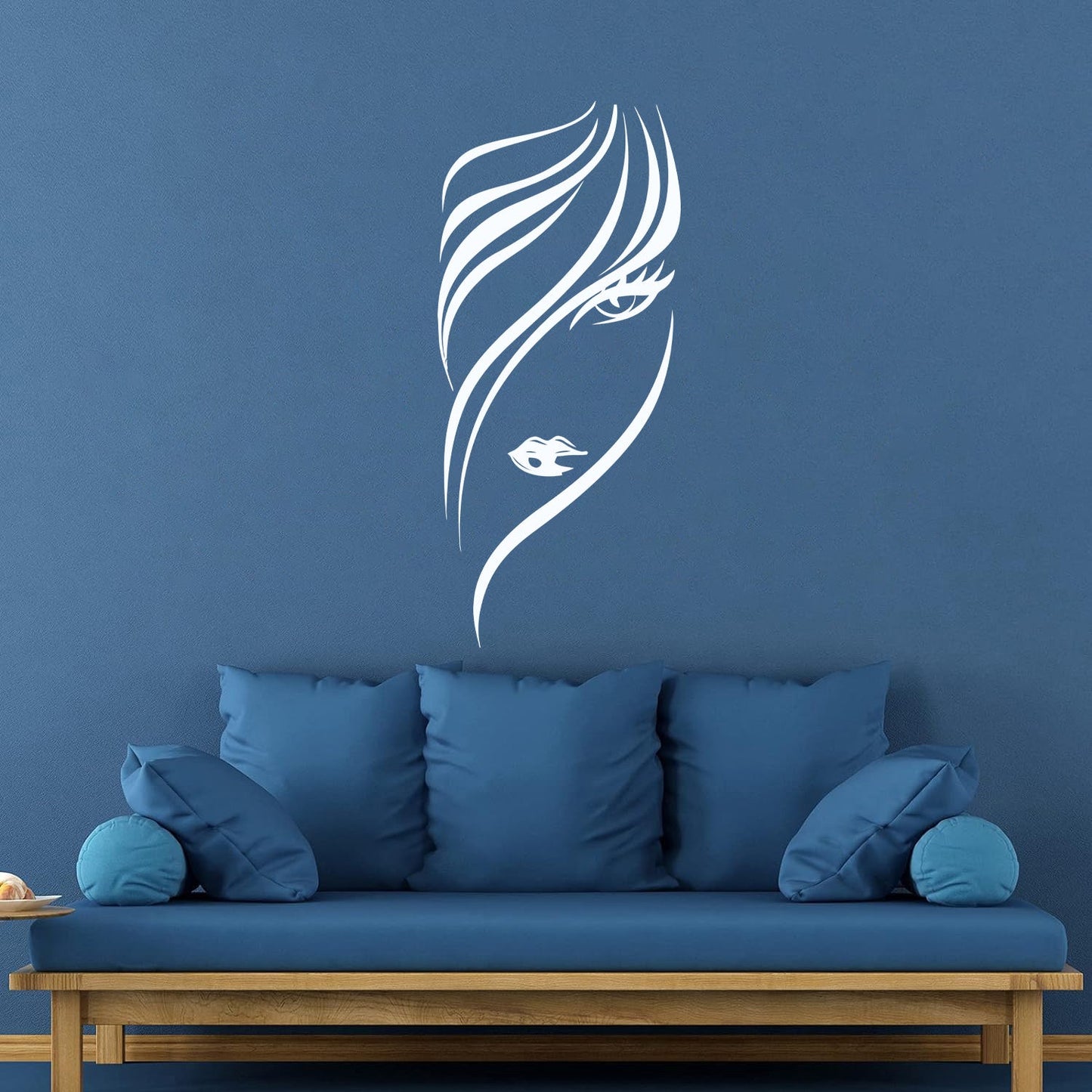 Lettering Stickers Appeal Girl With Cute Eyes And Hair Removable Without Leaving Glue