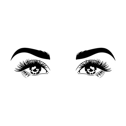 Woman Beauty Salon Eyes Girl Face Wall Decals Paster Paper Self Adhesive