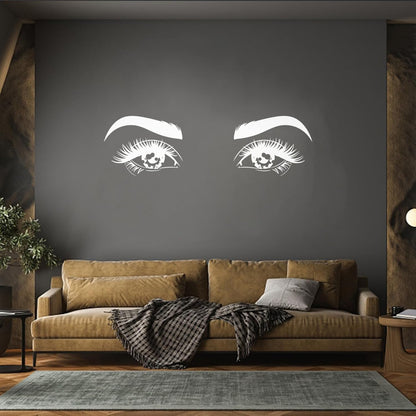 Woman Beauty Salon Eyes Girl Face Wall Decals Paster Paper Self Adhesive