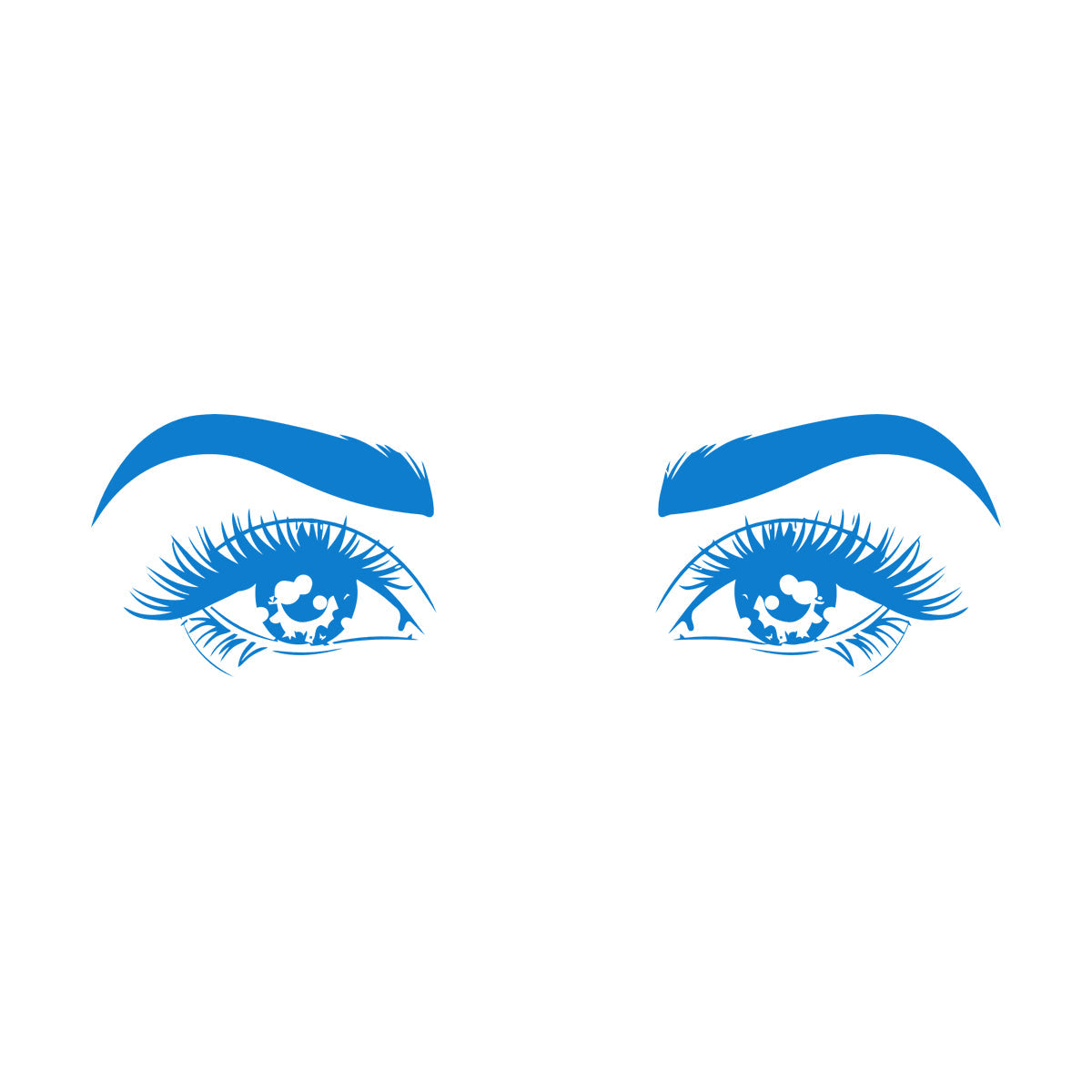 Woman Beauty Salon Eyes Girl Face Wall Decals Paster Paper Self Adhesive