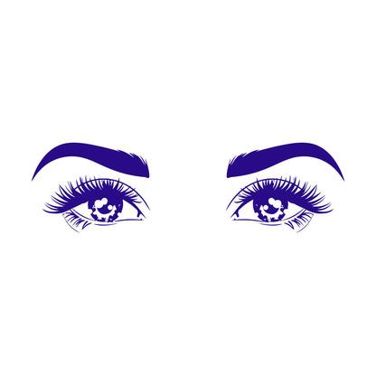 Woman Beauty Salon Eyes Girl Face Wall Decals Paster Paper Self Adhesive