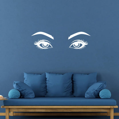 Vinyl Wall Stickers Woman Eyes Lashes Beauty Face Do Not Damage The Wall Surface