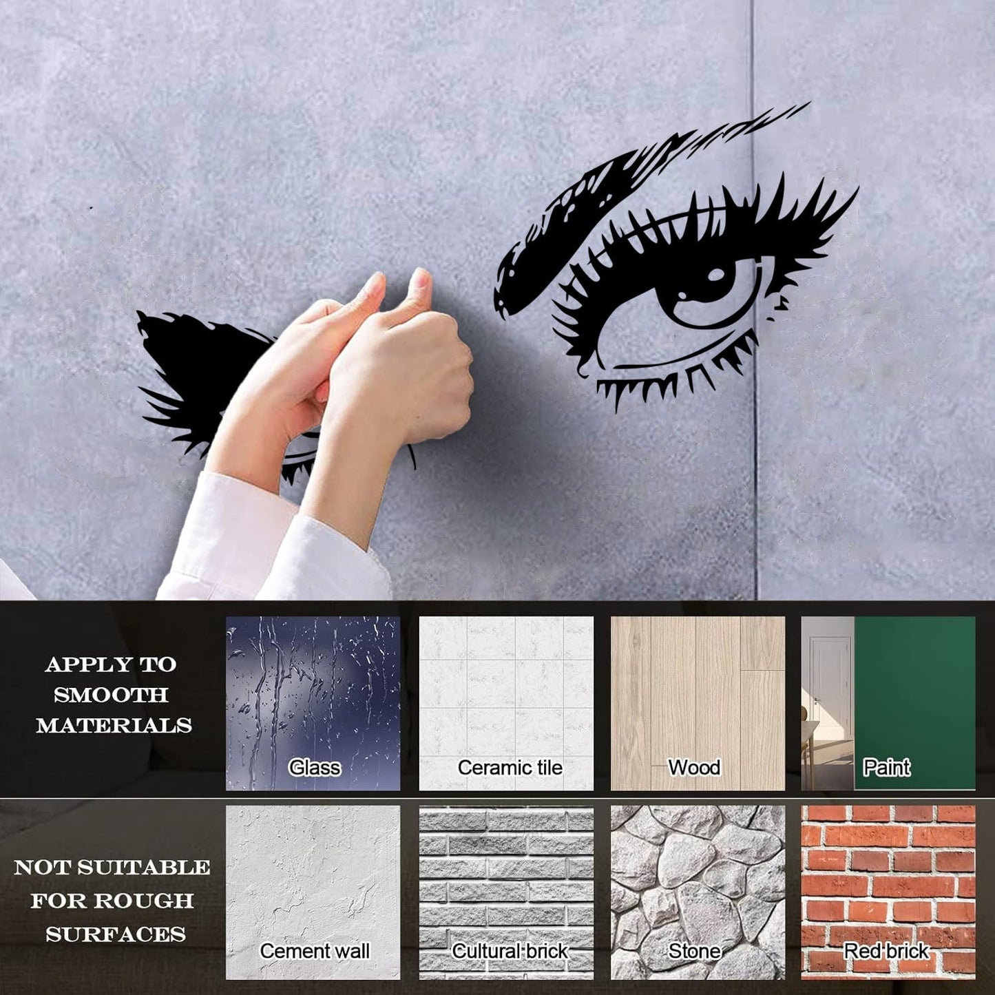 Wall Decals Appeal Hot Eyes Girl Teen Woman Multi Color Selection