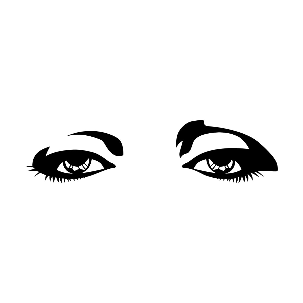 Vinyl Wall Decals Beautiful Female Woman Girl Teen Eyes Equipped With Transfer Film Kit