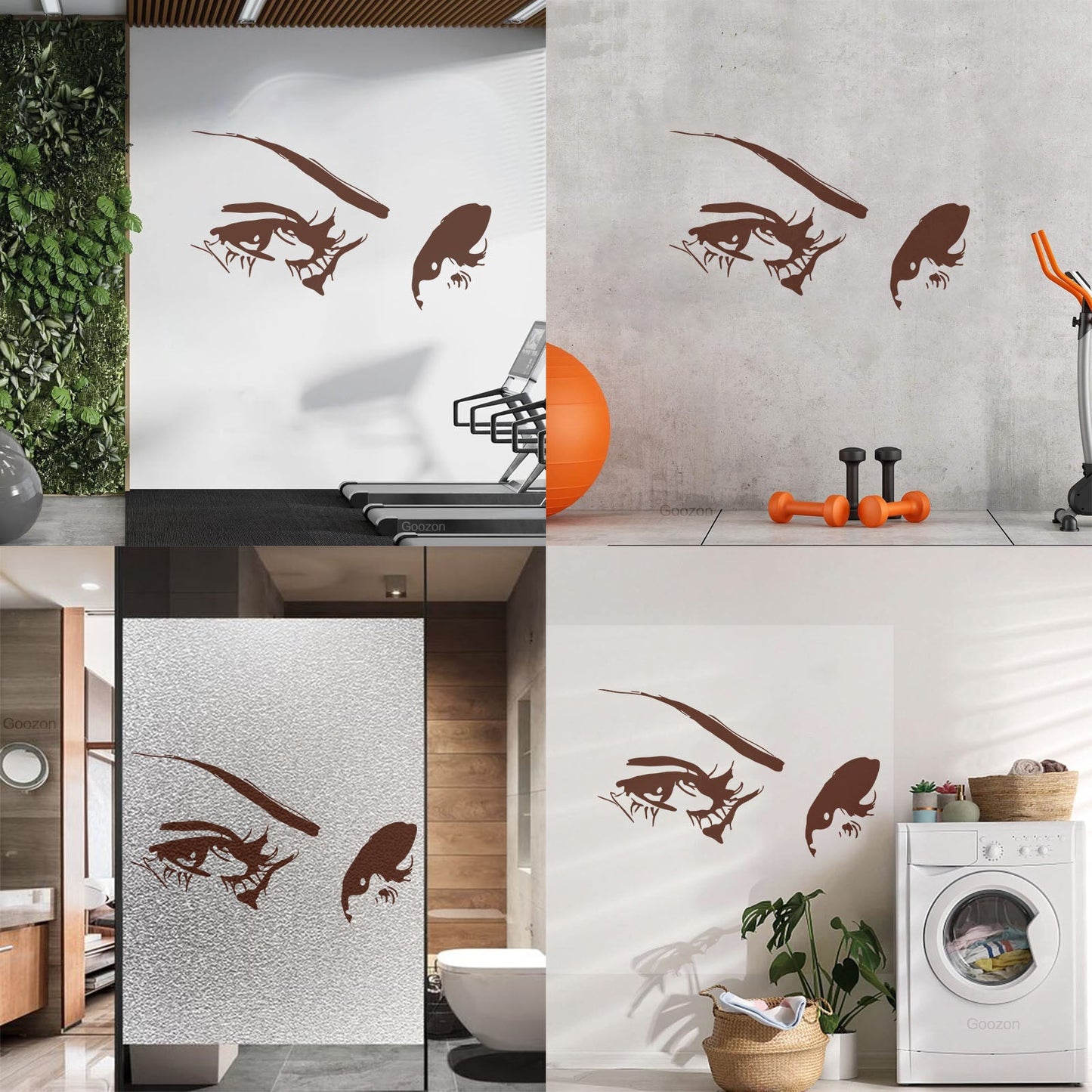 Wall Stickers Paster Paper Eyes Beautiful Beauty Salon Home Multiple Size Options