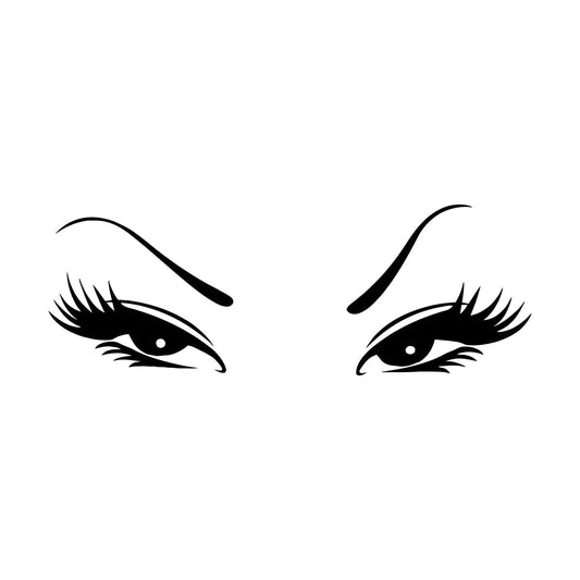 Wall Vinyl Sticker Decor Beautiful Oriental Asian Eyes Waterproof