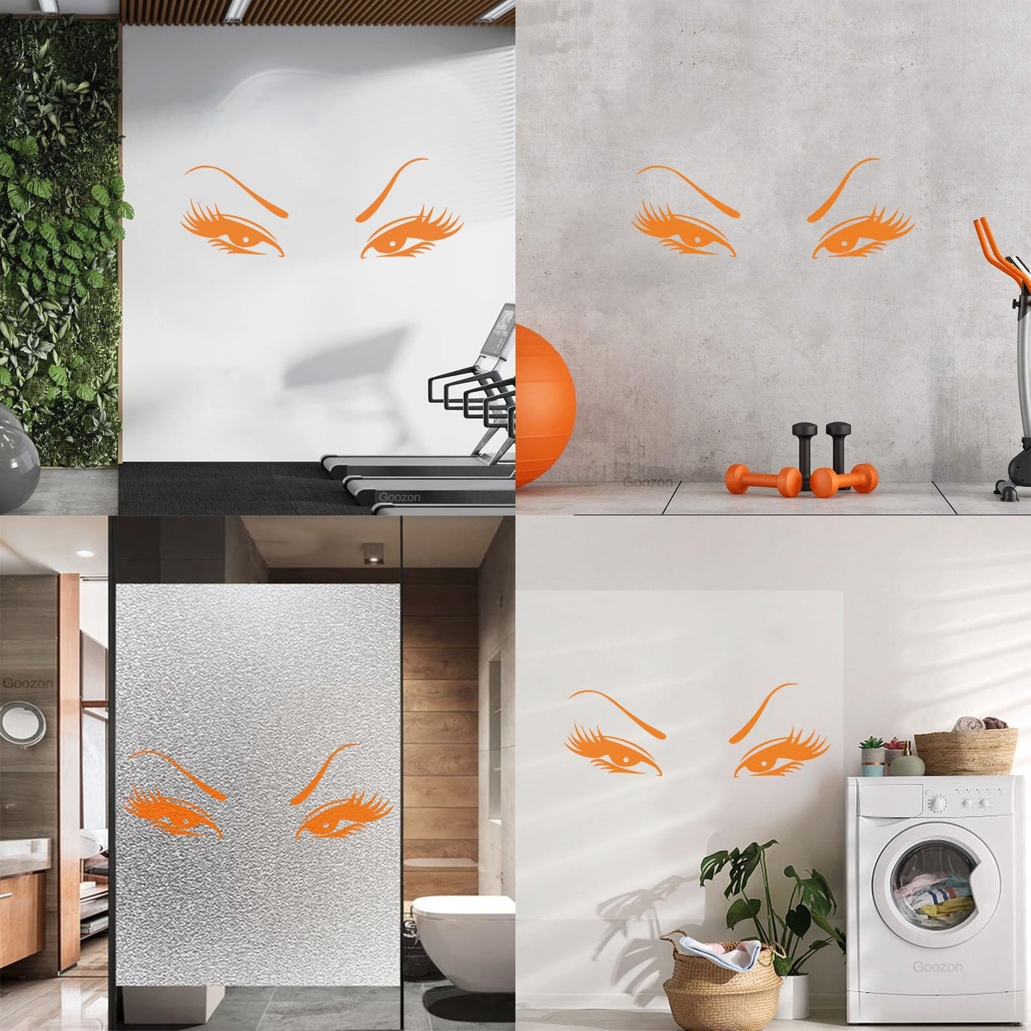 Wall Vinyl Sticker Decor Beautiful Oriental Asian Eyes Waterproof