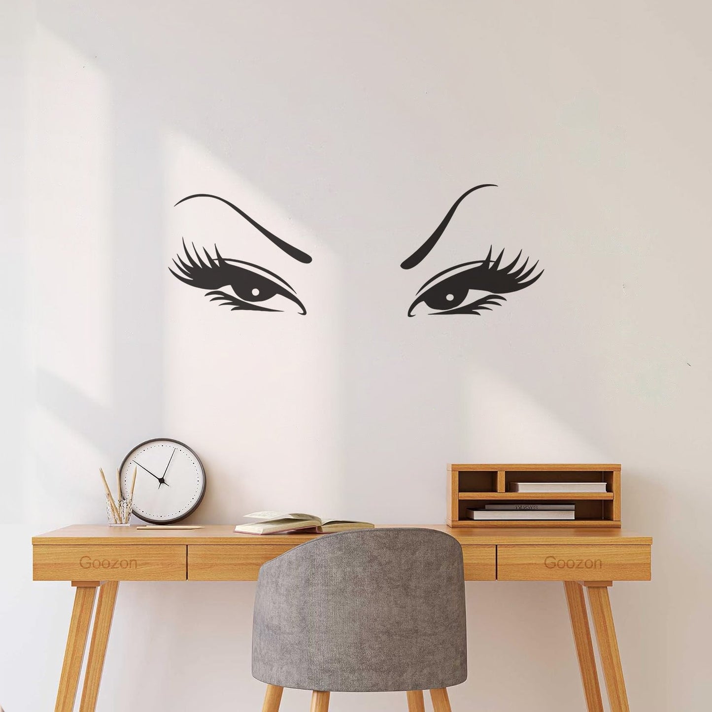 Wall Vinyl Sticker Decor Beautiful Oriental Asian Eyes Waterproof
