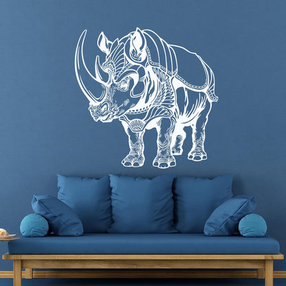 Rhino African Animal Fantasy Fairy Tale Home Mural And Wall Vinyl Decal Multi Color Selection