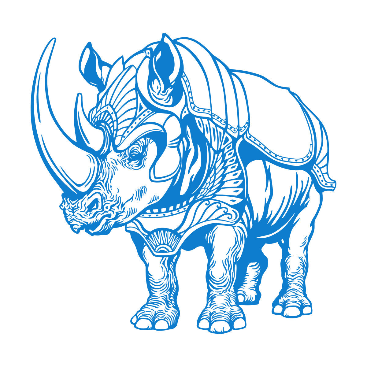 Rhino African Animal Fantasy Fairy Tale Home Mural And Wall Vinyl Decal Multi Color Selection