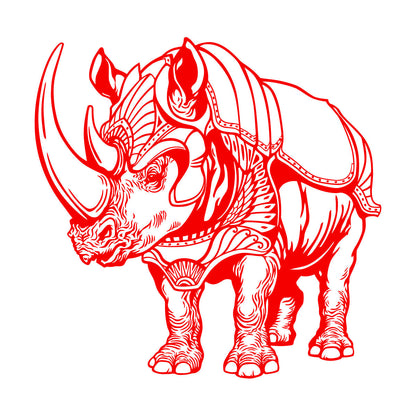 Rhino African Animal Fantasy Fairy Tale Home Mural And Wall Vinyl Decal Multi Color Selection