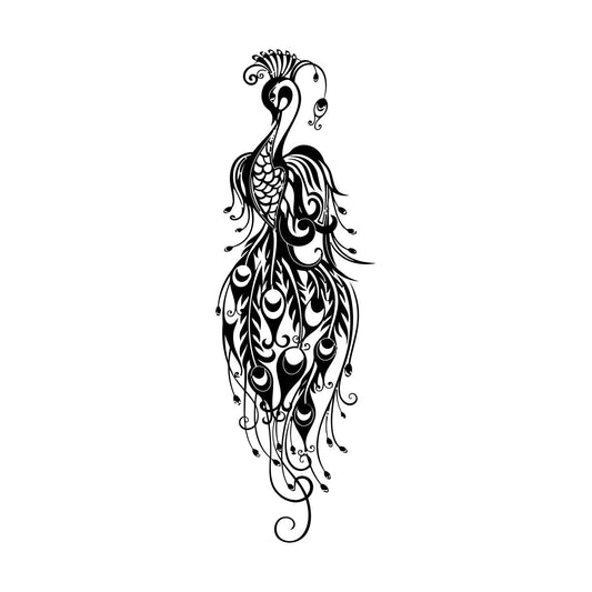 Wall Stickers Amazing Beautiful Flying Fantasy Bird Peacock Multiple Size Options