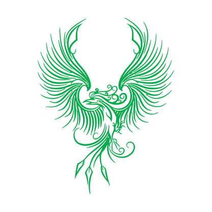 Fine Carving Decals Amazing Fantasy Bird Phoenix Symbol Of Revival Waterproof