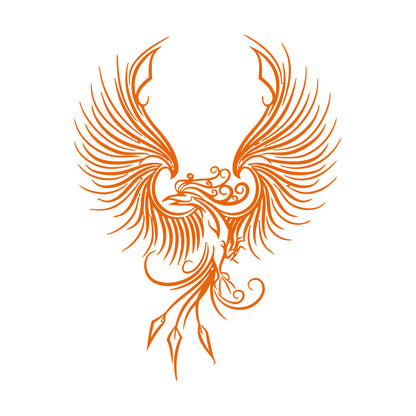 Fine Carving Decals Amazing Fantasy Bird Phoenix Symbol Of Revival Waterproof