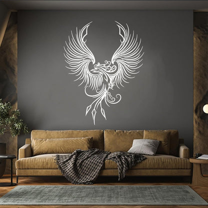 Fine Carving Decals Amazing Fantasy Bird Phoenix Symbol Of Revival Waterproof