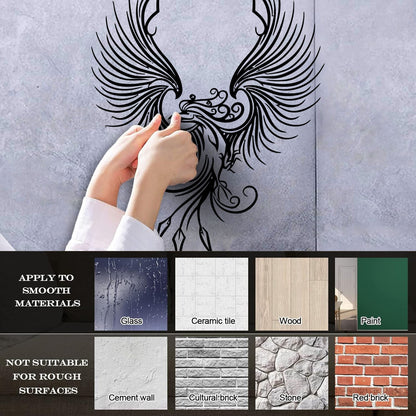 Fine Carving Decals Amazing Fantasy Bird Phoenix Symbol Of Revival Waterproof
