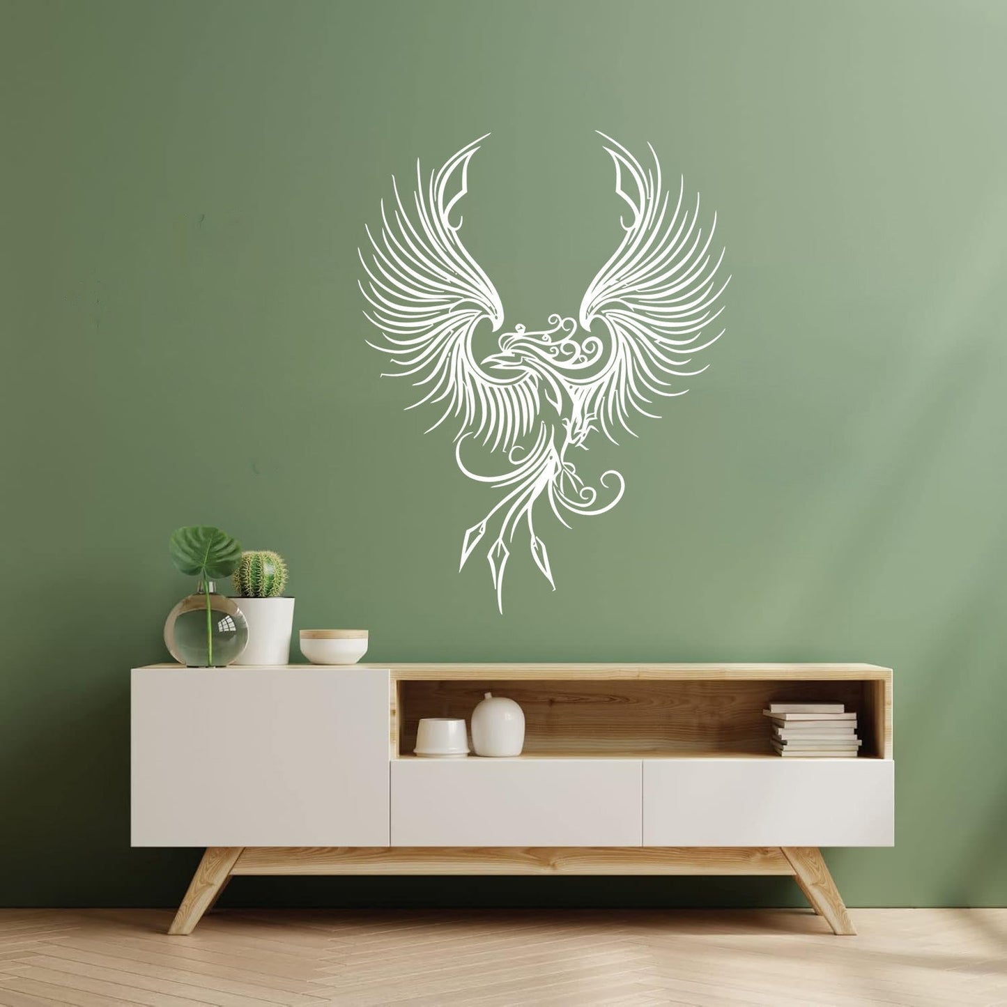 Fine Carving Decals Amazing Fantasy Bird Phoenix Symbol Of Revival Waterproof