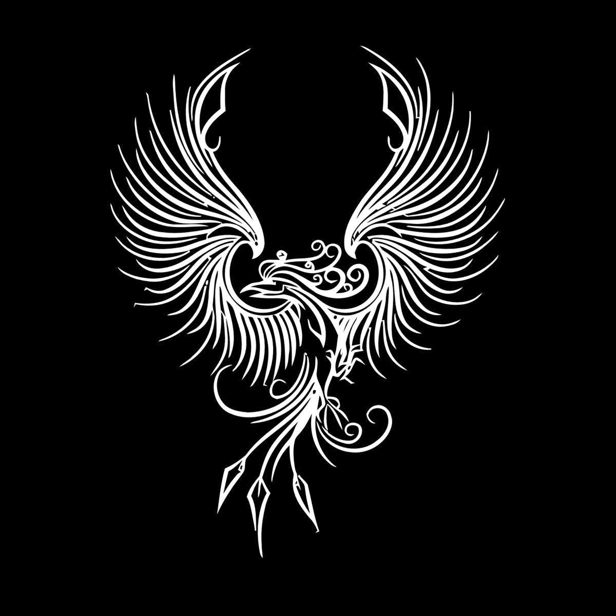 Fine Carving Decals Amazing Fantasy Bird Phoenix Symbol Of Revival Waterproof