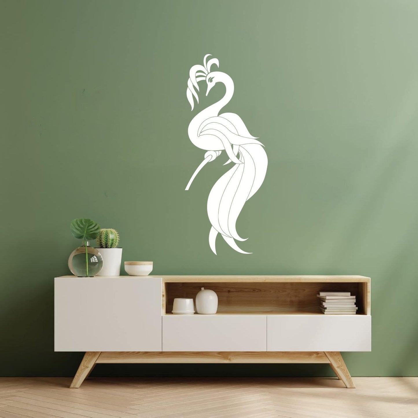 Vinyl Art Sticker Amazing Fantasy Phoenix Noble Bird On Branch It Won'T Fall Off