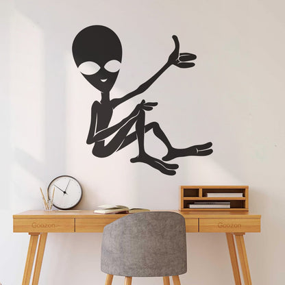 Mural And Wall Vinyl Decal Cartoon Ufo Alien Science Fiction Fantasy Removable Without Leaving Glue