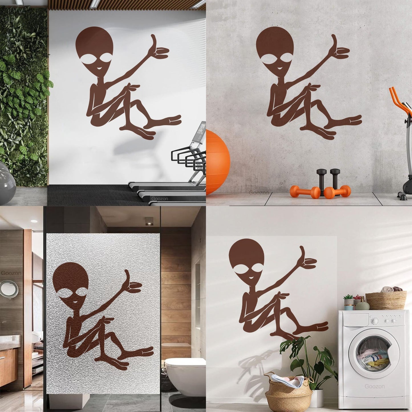 Mural And Wall Vinyl Decal Cartoon Ufo Alien Science Fiction Fantasy Removable Without Leaving Glue