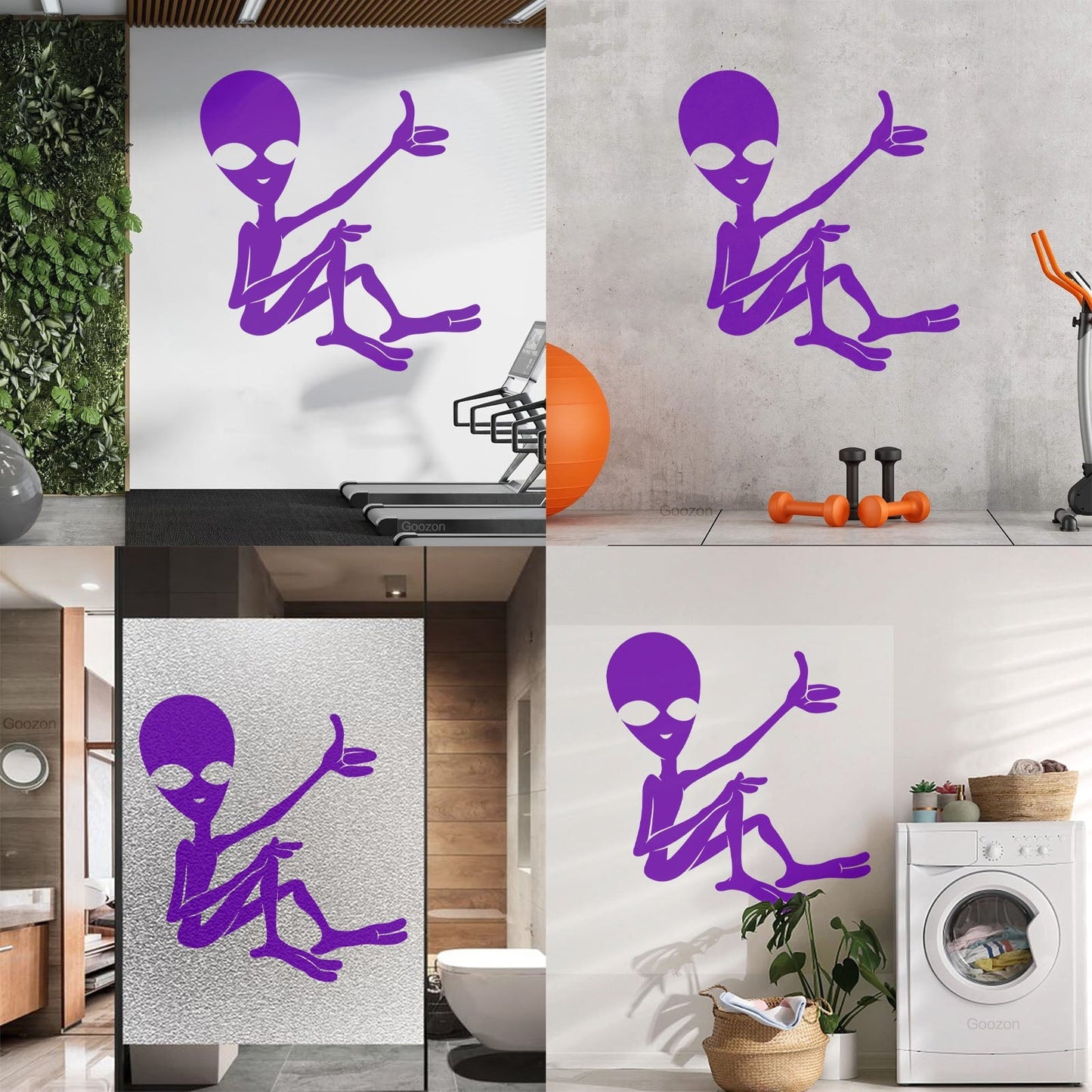 Mural And Wall Vinyl Decal Cartoon Ufo Alien Science Fiction Fantasy Removable Without Leaving Glue