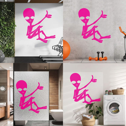 Mural And Wall Vinyl Decal Cartoon Ufo Alien Science Fiction Fantasy Removable Without Leaving Glue