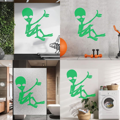 Mural And Wall Vinyl Decal Cartoon Ufo Alien Science Fiction Fantasy Removable Without Leaving Glue