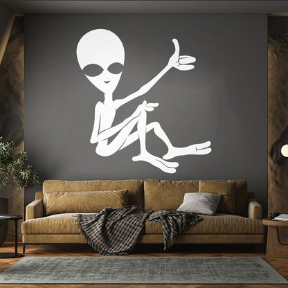 Mural And Wall Vinyl Decal Cartoon Ufo Alien Science Fiction Fantasy Removable Without Leaving Glue