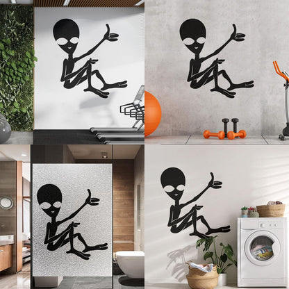 Mural And Wall Vinyl Decal Cartoon Ufo Alien Science Fiction Fantasy Removable Without Leaving Glue