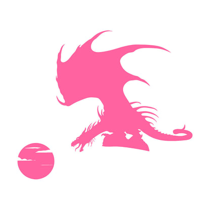 Wall Stickers Celtic Dragon Fantasy Animal Moon Equipped With Transfer Film Kit