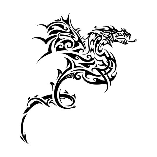 Fine Carving Decals Celtic Dragon Fantasy Myth Animal Fairy Tale Easy Installation