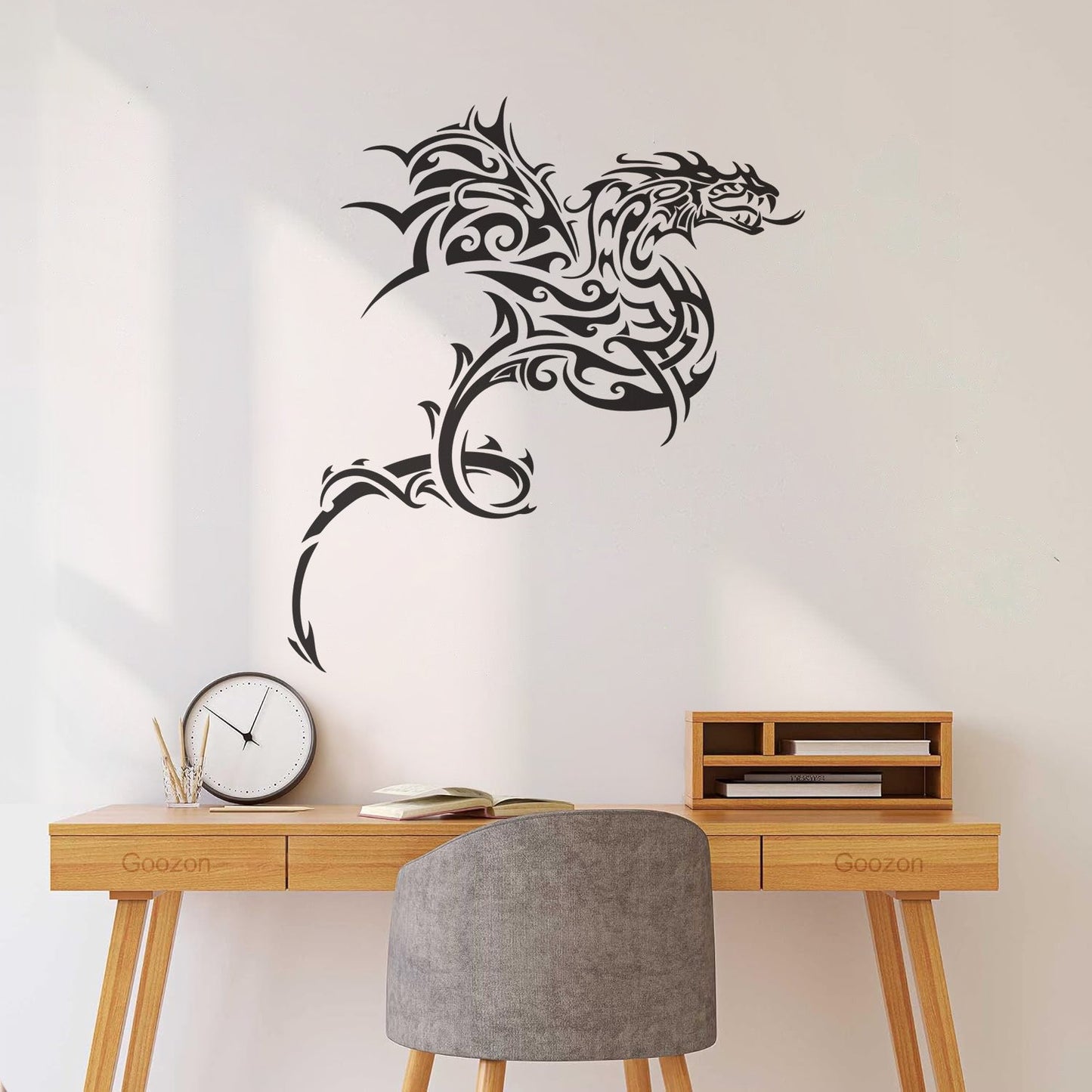 Fine Carving Decals Celtic Dragon Fantasy Myth Animal Fairy Tale Easy Installation