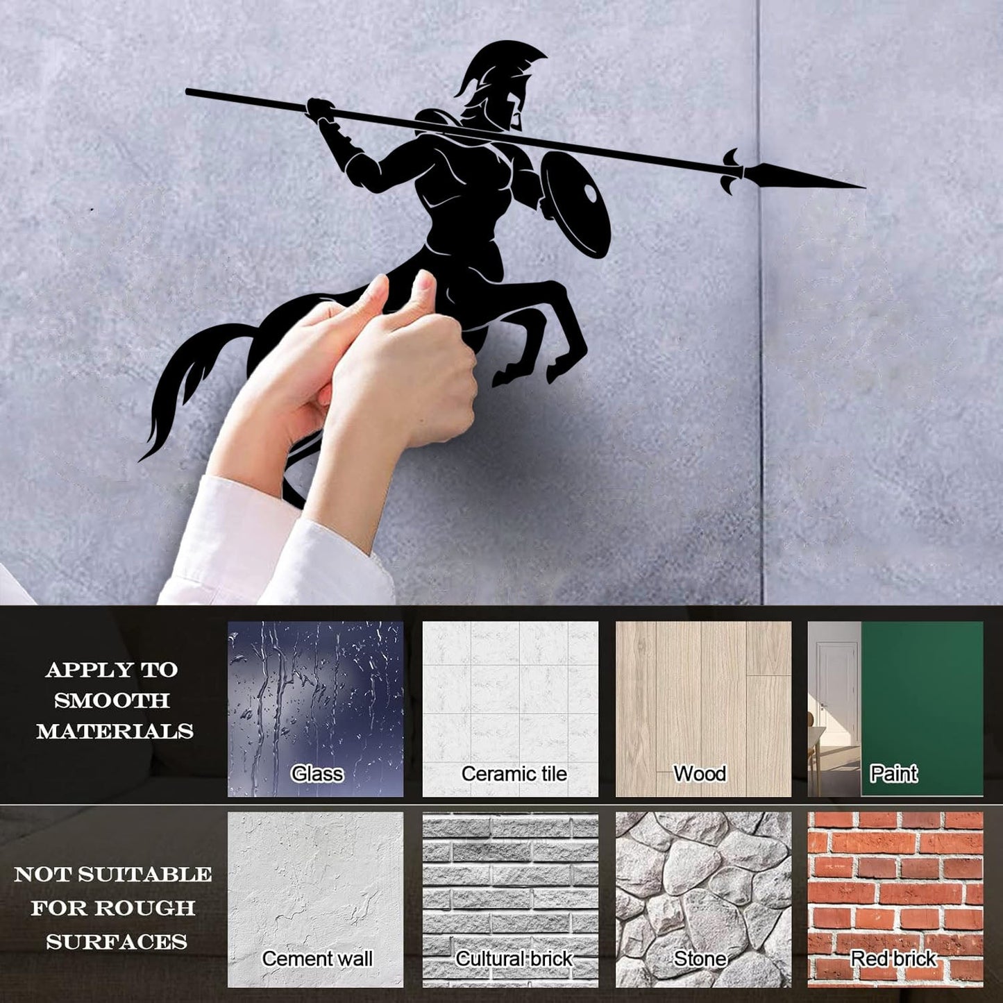Wall Decals Paster Paper Centaur Spear Mythical Creature Fantasy Boy Room Can Modify And Add Information
