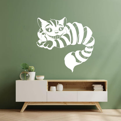 Vinyl Wall Stickers Cheshire Cat Fairy Tale Fantasy Nursery Children'S Playroom Art Decoration