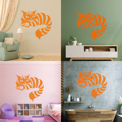 Vinyl Wall Stickers Cheshire Cat Fairy Tale Fantasy Nursery Children'S Playroom Art Decoration