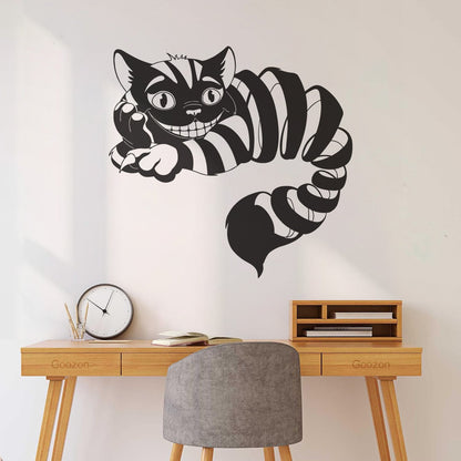 Vinyl Wall Stickers Cheshire Cat Fairy Tale Fantasy Nursery Children'S Playroom Art Decoration